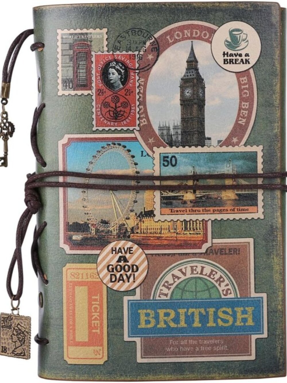 Leather Journal Notebook, Spiral Bound Traveler Notebook For Women Men Thanksgiv